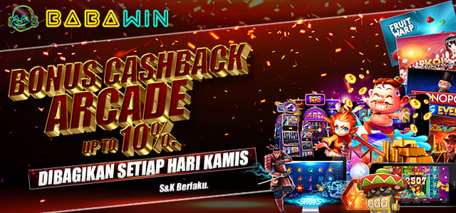 BONUS CASHBACK ARCADE 10% MINGGUAN