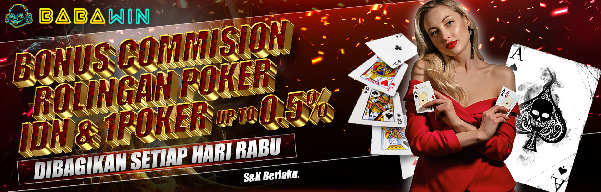 BONUS ROLINGAN POKER IDN & 1POKER 0.5% DIBAGIKAN SETIAP HARI RABU.